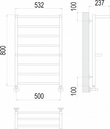 Анкона П8 500х800 Полотенцесушитель  TERMINUS Энгельс - фото 3