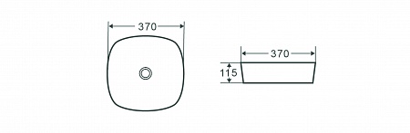 Раковина накладная Terminus Классик 370х370х115 Энгельс - фото 3