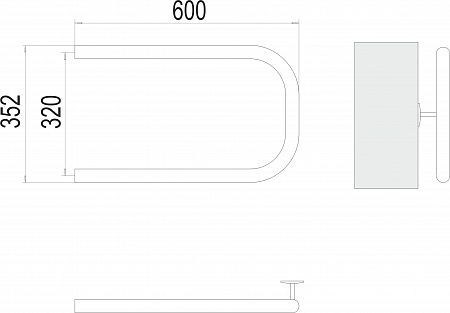 П-обр AISI 32х2 320х600 Полотенцесушитель  TERMINUS Энгельс - фото 3