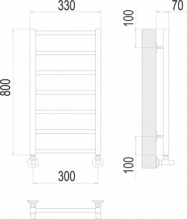 Контур П7 300х800 Полотенцесушитель  TERMINUS Энгельс - фото 3