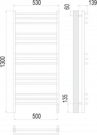 Соренто П15 500х1300 электро (sensor quick touch) Полотенцесушитель  TERMINUS Энгельс - фото 3