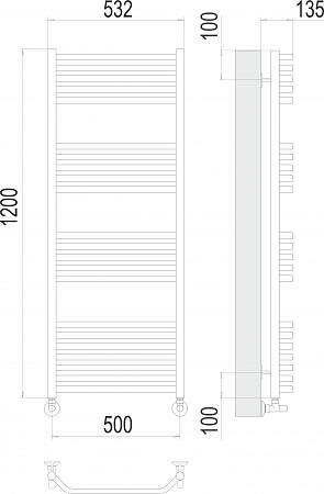 Виктория П22 500х1200 Полотенцесушитель  TERMINUS Энгельс - фото 3