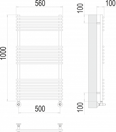 Ватра П18 500х1000 Полотенцесушитель  TERMINUS Энгельс - фото 3