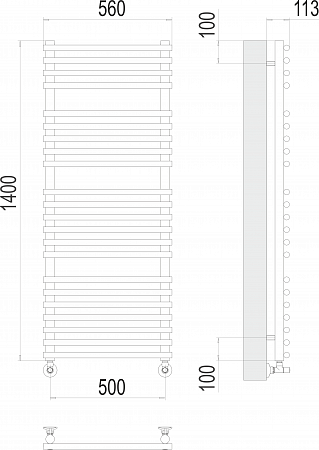 Кремона П22 500х1400 Полотенцесушитель  TERMINUS Энгельс - фото 3