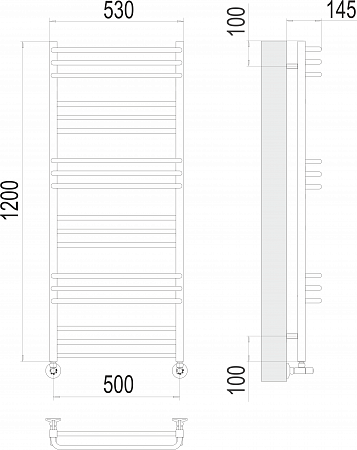 Соренто П18 500х1200 Полотенцесушитель  TERMINUS Энгельс - фото 3