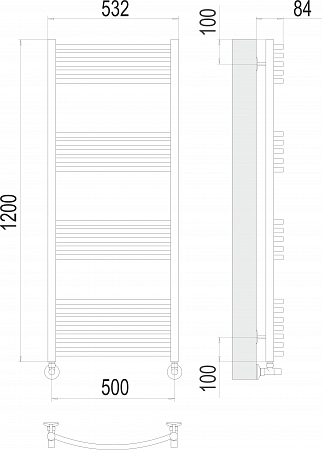 Классик П22 500х1200 Полотенцесушитель  TERMINUS Энгельс - фото 3