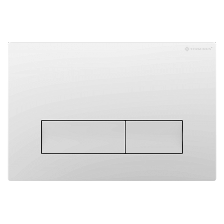 Клавиша смыва для инсталляции Terminus Classic кнопка прямоугольник цвет белый Энгельс - фото 1