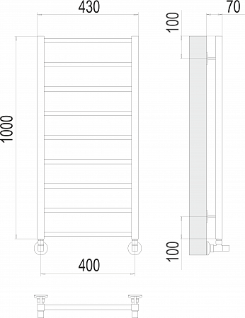 Контур П9 400х1000 Полотенцесушитель  TERMINUS Энгельс - фото 3