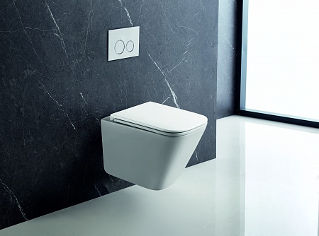 Подвесной унитаз безободковый Terminus Ватикан Монолит 490х340 белый Энгельс - фото 1